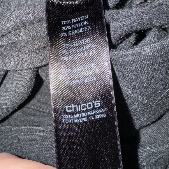 CHICOS Weekends Ankle length Pants Charcoal Gray Size 3 (XL or 16) elastic waist - Picture 9 of 12